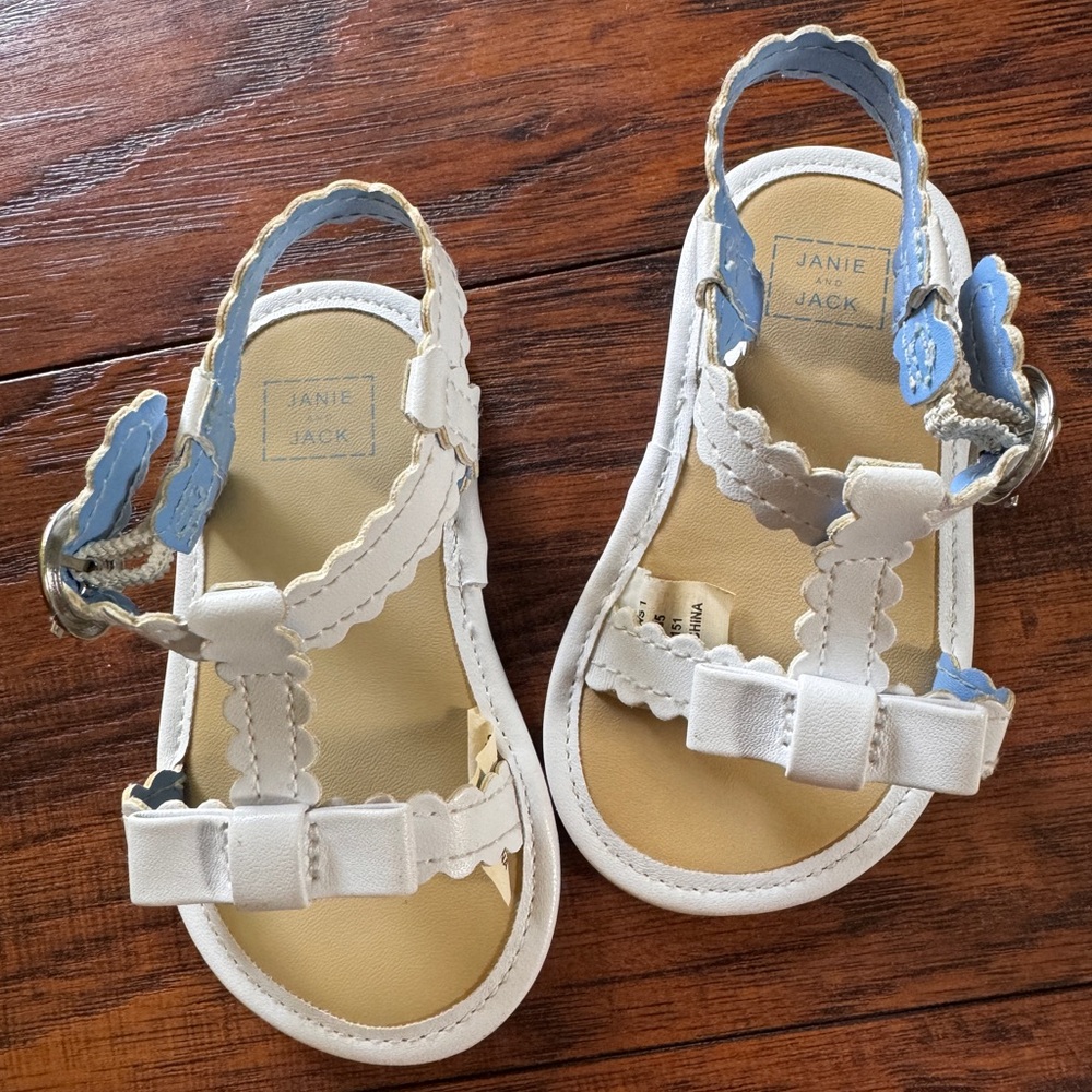 Janie and Jack White Kids Sandals